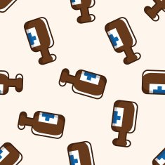 medical bottle cartoon seamless pattern background