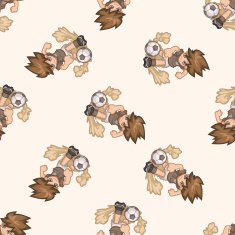Sport soccer player cartoon seamless pattern background N9