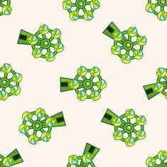 Amusement park facilities cartoon seamless pattern background N119