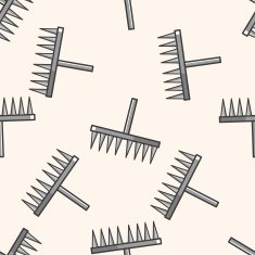 gardening shovel cartoon seamless pattern background N23