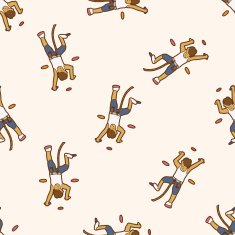 Extreme Sports cartoon seamless pattern background N47