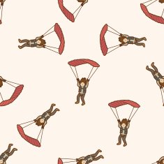 Extreme Sports cartoon seamless pattern background N50