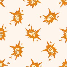 message word blam cartoon seamless pattern background