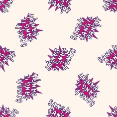 message word bang cartoon seamless pattern background