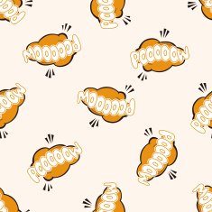 message word cartoon seamless pattern background