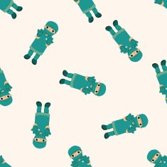 people theme doctor cartoon seamless pattern background N16