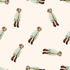 people theme doctor cartoon seamless pattern background N19
