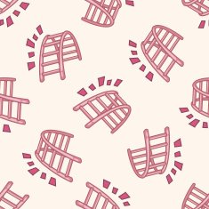 Amusement park facilities cartoon seamless pattern background N132