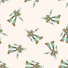 robot cartoon seamless pattern background N62