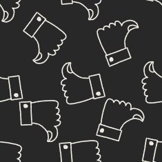 Like thumb doodle drawing seamless pattern background N2