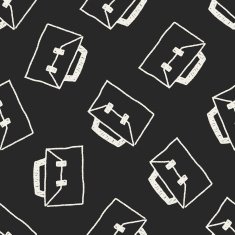 suitcase doodle drawing seamless pattern background N2