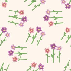 flower cartoon seamless pattern background N13