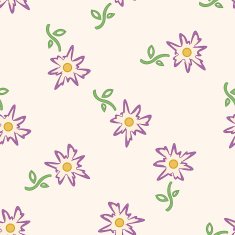 flower cartoon seamless pattern background N14