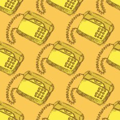 Sketch phone in vintage style