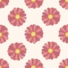 flower cartoon seamless pattern background N16