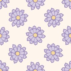 flower cartoon seamless pattern background N17