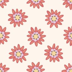 flower cartoon seamless pattern background N18