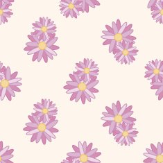 flower cartoon seamless pattern background N19