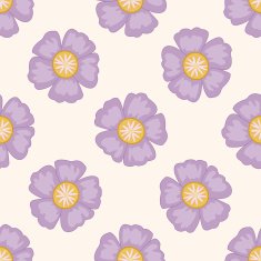 flower cartoon seamless pattern background N21