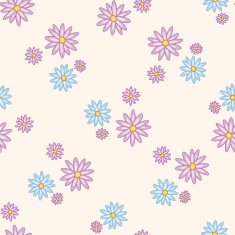 flower cartoon seamless pattern background N22