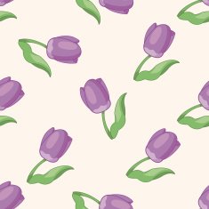 flower cartoon seamless pattern background N23