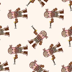 pirate cartoon seamless pattern background N48