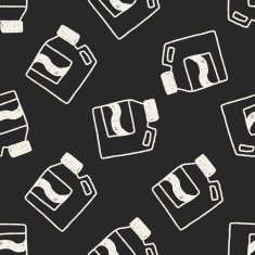 Laundry detergent doodle drawing seamless pattern background N2