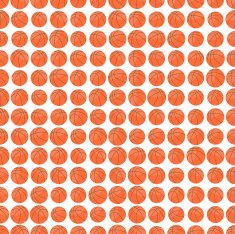 Seamless colorful background made of balls for basketball
