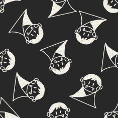 vampire doodle drawing seamless pattern background N2