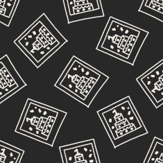 birthday card doodle drawing seamless pattern background N2