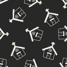 chruch doodle drawing seamless pattern background N2