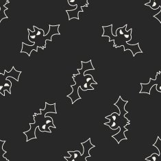 bat doodle drawing seamless pattern background N2