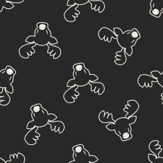 reindeer doodle drawing seamless pattern background N2