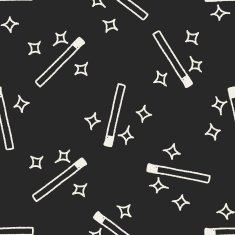 Magic Wand doodle drawing seamless pattern background N2
