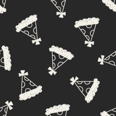 birthday hat doodle drawing seamless pattern background N2