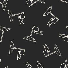 Doodle Landed seamless pattern background N2