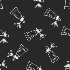 Doodle Binoculars seamless pattern background N2