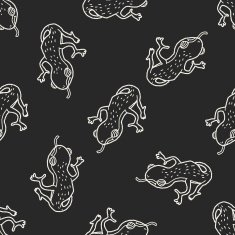 Doodle Lizard seamless pattern background N2