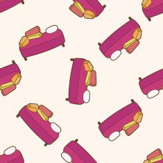 furniture theme table desk cartoon seamless pattern background N2