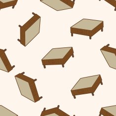 furniture theme table desk cartoon seamless pattern background N3