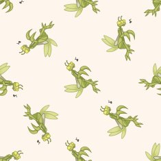 bug cartoon seamless pattern background N44