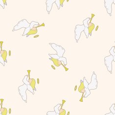 angel cartoon seamless pattern background N54