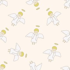 angel cartoon seamless pattern background N55