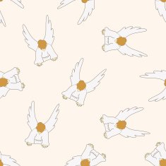 angel cartoon seamless pattern background N56