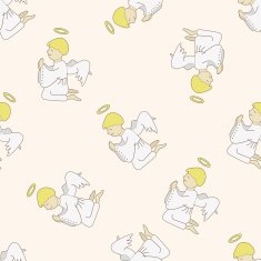 angel cartoon seamless pattern background N57