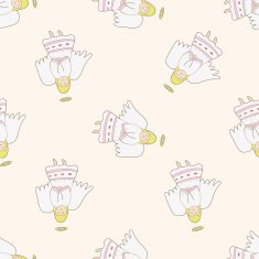 angel cartoon seamless pattern background N58