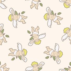 angel cartoon seamless pattern background N59