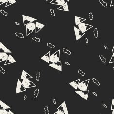 doodle mountain seamless pattern background N2