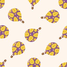 style hot air ballon cartoon seamless pattern background N4