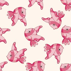 fish cartoon seamless pattern background N28